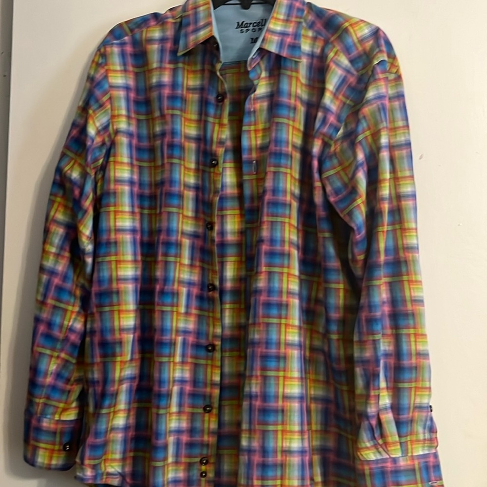 Marcello Sport Mens Dress Shirt Size M